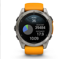 Load image into Gallery viewer, Garmin Fenix 8 AMOLED 51mm Sapphire Titanium with Spark Orange/Graphite Silicone Band
