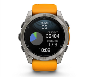 Garmin Fenix 8 AMOLED 51mm Sapphire Titanium with Spark Orange/Graphite Silicone Band