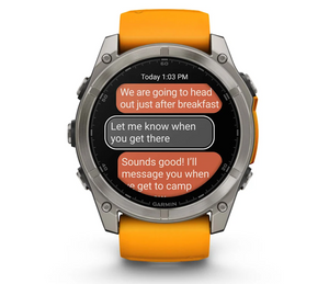 Garmin Fenix 8 AMOLED 51mm Sapphire Titanium with Spark Orange/Graphite Silicone Band