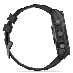 Garmin Fenix 8 AMOLED 51mm Sapphire Titanium Carbon Gray DLC with Black/Pebble Gray Silicone Band