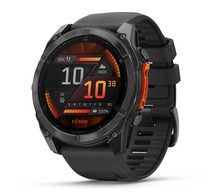 Load image into Gallery viewer, Garmin Fenix 8 AMOLED 51mm Stainless Steel Slate Gray with Black Silicone Band
