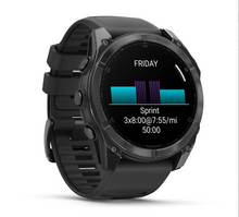 Load image into Gallery viewer, Garmin Fenix 8 AMOLED 51mm Stainless Steel Slate Gray with Black Silicone Band
