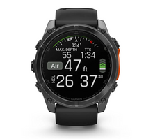 Load image into Gallery viewer, Garmin Fenix 8 AMOLED 51mm Stainless Steel Slate Gray with Black Silicone Band
