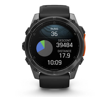 Load image into Gallery viewer, Garmin Fenix 8 AMOLED 51mm Stainless Steel Slate Gray with Black Silicone Band
