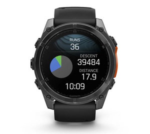 Garmin Fenix 8 AMOLED 51mm Stainless Steel Slate Gray with Black Silicone Band