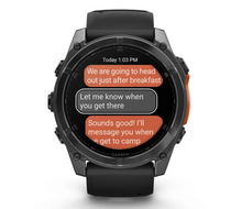 Load image into Gallery viewer, Garmin Fenix 8 AMOLED 51mm Stainless Steel Slate Gray with Black Silicone Band
