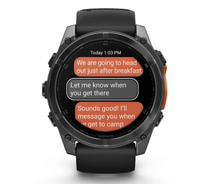 Garmin Fenix 8 AMOLED 51mm Stainless Steel Slate Gray with Black Silicone Band