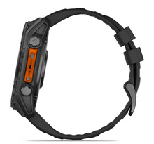 Load image into Gallery viewer, Garmin Fenix 8 AMOLED 51mm Stainless Steel Slate Gray with Black Silicone Band
