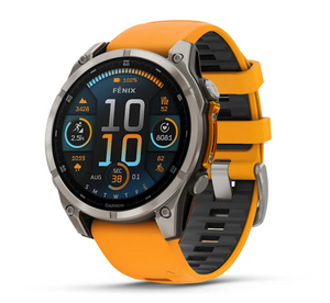 Garmin Fenix 8 AMOLED 47mm Sapphire Titanium with Spark Orange/Graphite Silicone Band