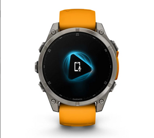 Garmin Fenix 8 AMOLED 47mm Sapphire Titanium with Spark Orange/Graphite Silicone Band