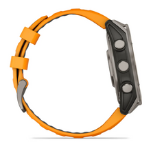 Load image into Gallery viewer, Garmin Fenix 8 AMOLED 47mm Sapphire Titanium with Spark Orange/Graphite Silicone Band
