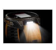 Load image into Gallery viewer, Garmin Fenix 8 AMOLED 47mm Sapphire Titanium with Spark Orange/Graphite Silicone Band
