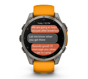 Garmin Fenix 8 AMOLED 47mm Sapphire Titanium with Spark Orange/Graphite Silicone Band