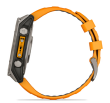 Load image into Gallery viewer, Garmin Fenix 8 AMOLED 47mm Sapphire Titanium with Spark Orange/Graphite Silicone Band
