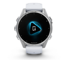 Load image into Gallery viewer, Garmin Fenix 8 AMOLED 43mm Stainless Steel Silver with Whitestone Silicone Band
