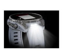 Load image into Gallery viewer, Garmin Fenix 8 AMOLED 43mm Stainless Steel Silver with Whitestone Silicone Band
