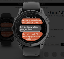 Load image into Gallery viewer, Garmin Fenix E 47mm AMOLED Slate Gray Steel with Black Silicone Band
