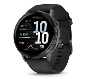Garmin Venu 4 - 45mm Slate with Black Silicone Band (Pre-order)