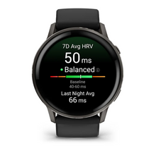 Load image into Gallery viewer, Garmin Venu 4 - 45mm Slate with Black Silicone Band (Pre-order)
