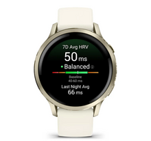 Load image into Gallery viewer, Garmin Venu 4 - 41mm Lunar Gold with Bone Silicone Band (Pre-order)
