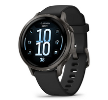 Load image into Gallery viewer, Garmin Venu 4 - 41mm Slate with Black Silicone Band (Pre-order)
