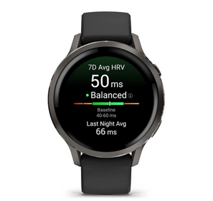 Garmin Venu 4 - 41mm Slate with Black Silicone Band (Pre-order)