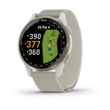 Load image into Gallery viewer, Garmin Approach S50 Cream Gold Aluminum Bezel with Ivory ComfortFit Nylon Band
