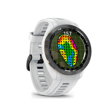 Load image into Gallery viewer, Garmin Approach S70 (42mm) Black Ceramic Bezel with White Silicone Band
