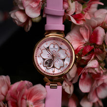 Load image into Gallery viewer, Black By Blue Brave Cherry Blossom 36mm (4B1196) Pink Mother Of Pearl Dial Leather Strap Automatic Watch (Copy)
