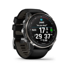 Load image into Gallery viewer, Garmin Descent Mk3i - 51mm Silver and Black PVD Titanium with Black/Pebble Gray Silicone Band (Pre-order)
