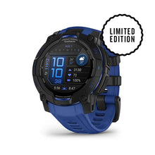 Load image into Gallery viewer, Garmin Instinct 3 AMOLED Black with Black/Bolt Blue Band - 45mm (Pre-order)
