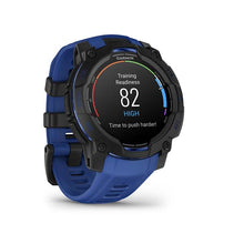 Load image into Gallery viewer, Garmin Instinct 3 AMOLED Black with Black/Bolt Blue Band - 45mm (Pre-order)
