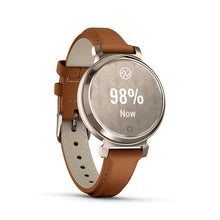 Load image into Gallery viewer, Garmin Lily 2 Classic Cream Gold with Tan Leather Band
