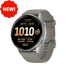 Load image into Gallery viewer, Garmin Venu 4 - 45mm Silver with Silver Gray Silicone Band (Pre-order)
