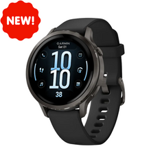 Load image into Gallery viewer, Garmin Venu 4 - 41mm Slate with Black Silicone Band (Pre-order)
