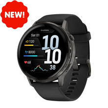 Load image into Gallery viewer, Garmin Venu 4 - 45mm Slate with Black Silicone Band (Pre-order)
