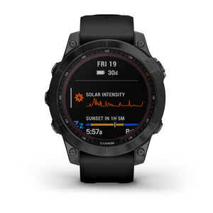Garmin Fenix 7 Sapphire Solar Black DLC Titanium with Black Band