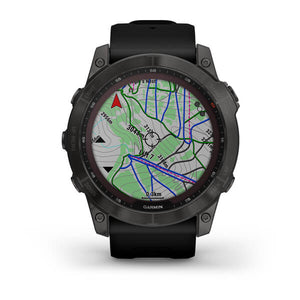 Garmin Fenix 7x Sapphire Solar Carbon Gray DLC Titanium with Black Band