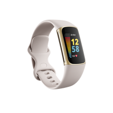 Load image into Gallery viewer, Fitbit Charge 5 Lunar White Soft Gold
