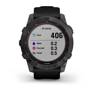 Garmin Fenix 7x Sapphire Solar Carbon Gray DLC Titanium with Black Band