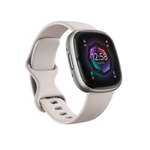 Load image into Gallery viewer, Fitbit Sense 2 Lunar White Platinum
